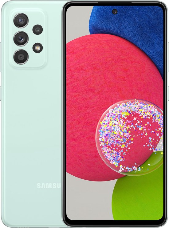 Samsung Galaxy A52s 5G smartphone 128GB Awesome Mint, 64MP camera, 6.5” AMOLED 120Hz, IP67 waterdicht, lange batterij