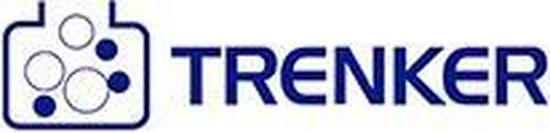 Logo van Trenker: een gestileerde laboratoriumfles met bubbels.