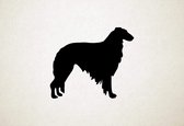 Barzoi - Silhouette hond - S - 45x53cm - Zwart - wanddecoratie
