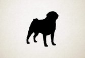 Amerikaanse Pugabull - Silhouette hond - L - 83x75cm - Zwart - wanddecoratie