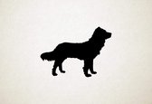 Duitse wachtelhond - Deutscher Wachtelhund - Silhouette hond - L - 72x101cm - Zwart - wanddecoratie
