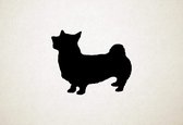 Corgi Inu - Silhouette hond - M - 60x74cm - Zwart - wanddecoratie