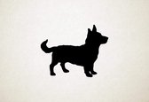 Corman Shepherd - Silhouette hond - L - 75x96cm - Zwart - wanddecoratie