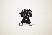 Plott Hound - hond met pootjes - XS - 20x20cm - Zwart - wanddecoratie