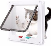 Sefaras Kattenluik - Inclusief Tunnel - 4 Vergendelingsstanden - Wit - 25 x 3.5 x 5.5 cm - Waterdicht