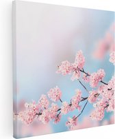 Artaza - Peinture sur toile - Fleurs roses en Fleurs - 50x50 - Photo sur toile - Impression sur toile