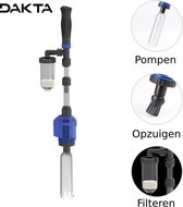 Dakta® Aquarium Water Changer | Schoon | Aquarium Stofzuiger | Gezonde Vissen | Aquarium Filter | Duurzaam | Aquarium Bodemreiniger | Blauw Doorzichtig | 280 G