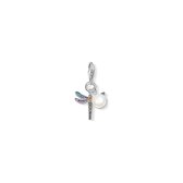 Thomas Sabo Dames-Charm 925 Zilver 1 Glazen blok  One Size 88273591