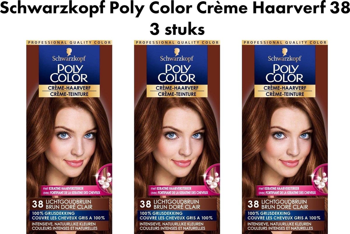 Schwarzkopf Poly Color Crème-Haarverf 38 - 3 stuks