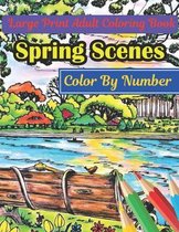Spring Scenes Color By Number Large Print Adult Coloring Book