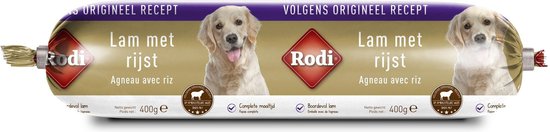 Rodi Worst 400 g - Hondenvoer - 9 x Lam&Rijst