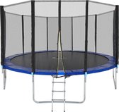Trampoline met veiligheidsnet en ladder -Blauw - 244 cm diameter - 67 cm hoogte