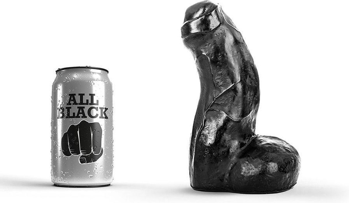 All Black Dildo - 17 cm