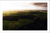 Walljar - Green Fields - Muurdecoratie - Poster met lijst