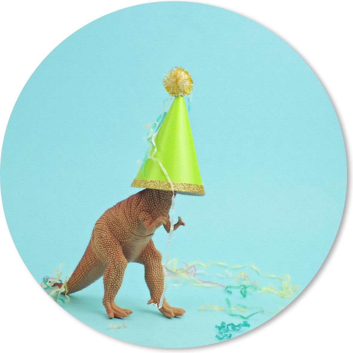 Muismat rond 50x50 cm - Mousepad Dinosaurus - Speelgoed - Feest - Ronde muismatten