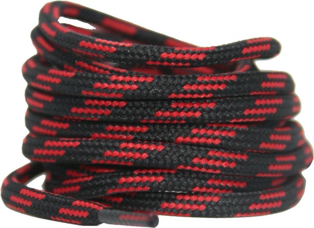Veters voor outdoor en wandelschoenen - Arragon - rood zwart - 120cm - rood