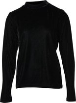 Dames pullover velours zwart | Maat XL