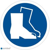Simbol - Autocollants Chaussures de Sécurité Obligatoires (M008) - Format 25 x 25 cm.
