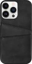 BMAX Leren hardcase hoesje geschikt voor iPhone 13 Pro met pashouder - Telefoonaccessoires - Telefoonhoesjes - Telefonie & Accessoires - Hardcase - Hard cover - Telefoonhoesje - Beschermhoesje - Telefoonbescherming - Zwart