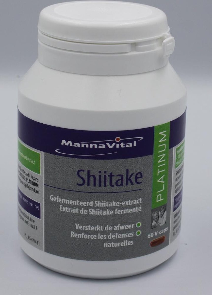 Goedkoopste MannaVital Shiitake Platinum - 60 capsules