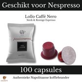 Lollo Caffè Nero Nespresso capsules - Box met 100 koffiecups - Espresso cups - Italiaanse koffie - Geschikt voor nespresso