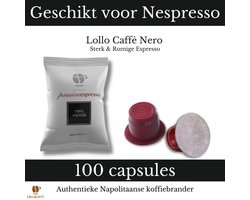 Lollo Caffè Nero Nespresso capsules - Box met 100 koffiecups - Espresso cups - Italiaanse koffie - Geschikt voor nespresso