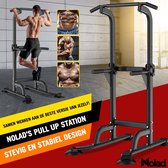 Nolad® pull up station - pull up bar - power tower - Verstelbaar krachtstation - 2 in 1 Pull Up Station en Dip Station voor home fitness