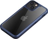 iPaky Apple iPhone 13 Hoesje Hybride Back Cover Transparant/Blauw