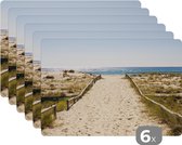 Placemat - Placemats kunststof - Zee - Zand - Australië - 45x30 cm - 6 stuks - Hittebestendig - Anti-Slip - Onderlegger - Afneembaar