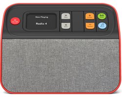 Dementie DAB+ Radio - Speciaal voor Senioren en Ouderen met Dementie - Zeer Makkelijke Bediening - Zelfstand Muziek luisteren - Geen verwarrende Technologie  - Verander Gebruikerspaneel naar Behoefte tot Bediening met slechts één Knop -  Rood