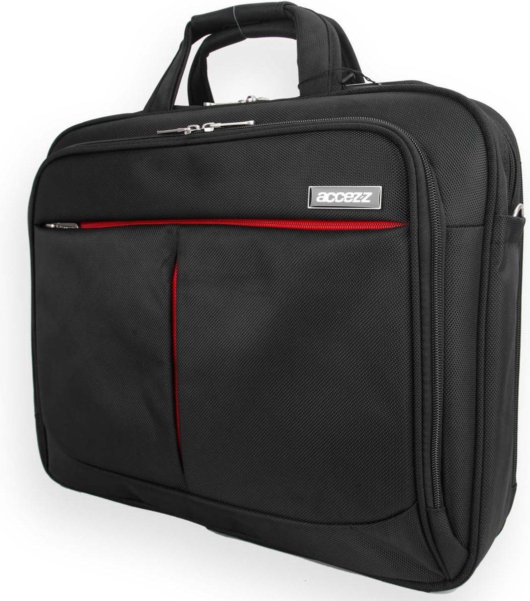 Accezz Laptoptas 17.3 inch - Laptop tas met schouderband - Extra bescherming en handige opbergvakken - Zwart