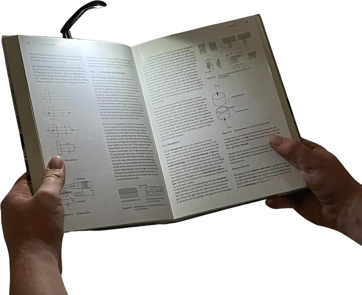 Draadloos LED boekenlampje - lees lamp met klem - Klein, lichtgewicht en makkelijk in gebruik!  - Batterijen inbegrepen op Prijzenvolger.com