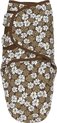 Meyco Baby Vintage Flower swaddlemeyco inbakerdoek - chocolate - 0-3 maanden