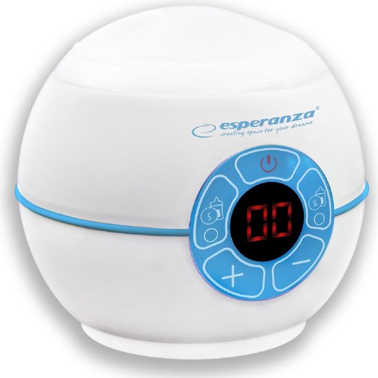 Esperanza EKB003 Flessenwarmer - Voor Iedere Babyfles - Met Display - Wit/Blauw
