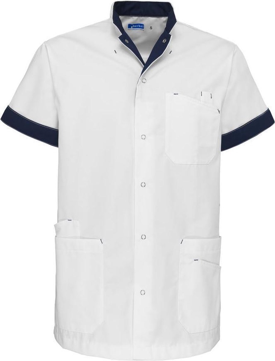 De Berkel zorgjas Livio-XL-wit/navy (B1583326804XL)