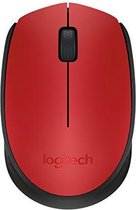 Wireless muis Logitech M171 1000 dpi Zwart Rood