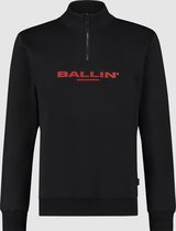 Ballin Amsterdam -  Heren Regular Fit   Sweater  - Zwart - Maat M