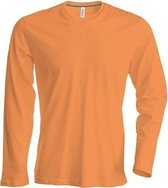 Oranje t-shirt lange mouwen merk Kariban maat XXL