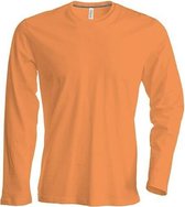 Oranje t-shirt lange mouwen merk Kariban maat XL