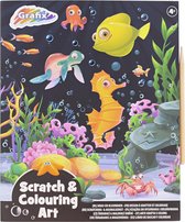 Kras-Kleurboek "Zeewereld" 12 kleurplaten