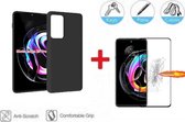 2-In-1 Screenprotector Hoesje Bescherming Protector Set Geschikt Voor Motorola Edge 20 Pro - Full Cover 3D Edge Tempered Glass Screen Protector Met Siliconen Back Bescherm Hoes Cover Case - G