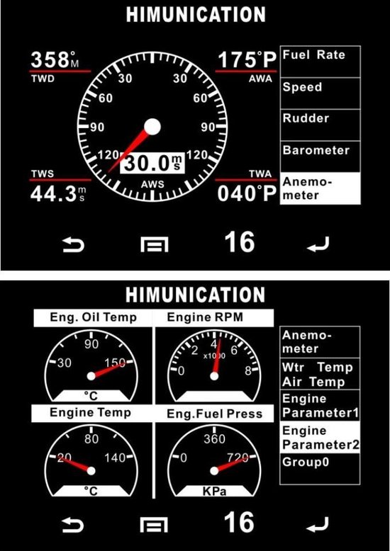 Himunication TS18 VHF intégré avec ATIS, DSC & GPS - IP67 - Écran tactile