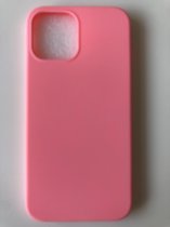 Siliconen back cover case - Geschikt voor iPhone 12 Pro Max - TPU hoesje Roze