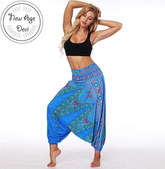 Yoga broek vrouwen - Yoga Trousers baggy - Harem Pants gym - Turquoise