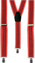 Bretels - Rouches zwart/fluor oranje 1 set