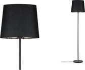 Neordic Enja staande lamp max. 1x20W E27 Zwart/koper 230V stof/marmer/metaal