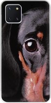 ADEL Siliconen Back Cover Softcase Hoesje Geschikt voor Samsung Galaxy Note 10 Lite - Teckel Hond