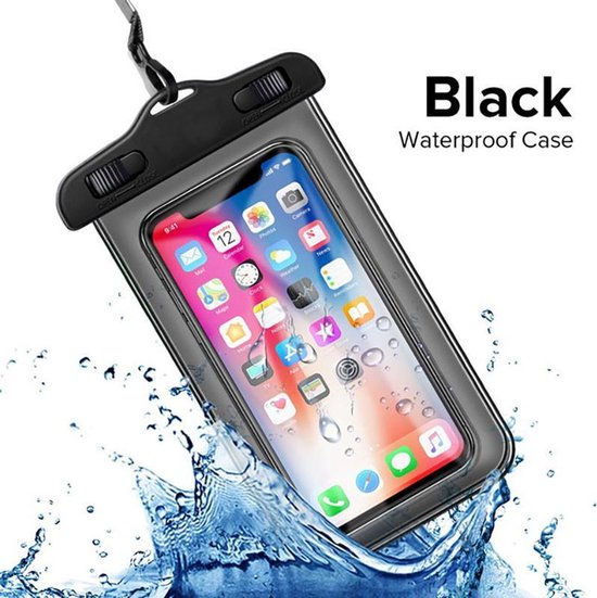 Waterdichte Telefoonhoesjes - Waterproof Hoesje voor Telefoon - Waterdicht Telefoonhoesje - Zwart