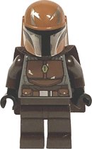 Lego Star Wars Minifiguur uit 75267, Mandalorian Tribe Warrior - Male, Dark Brown Cape, Dark Orange Helmet (verpakt in transparant zipzakje)