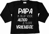 Shirt jongen-zwart-wit-papa ik blijf voor altijd je kleine vriendje-Maat 62